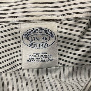 Brooks brothers 171/2 x 36 black pinstripe.